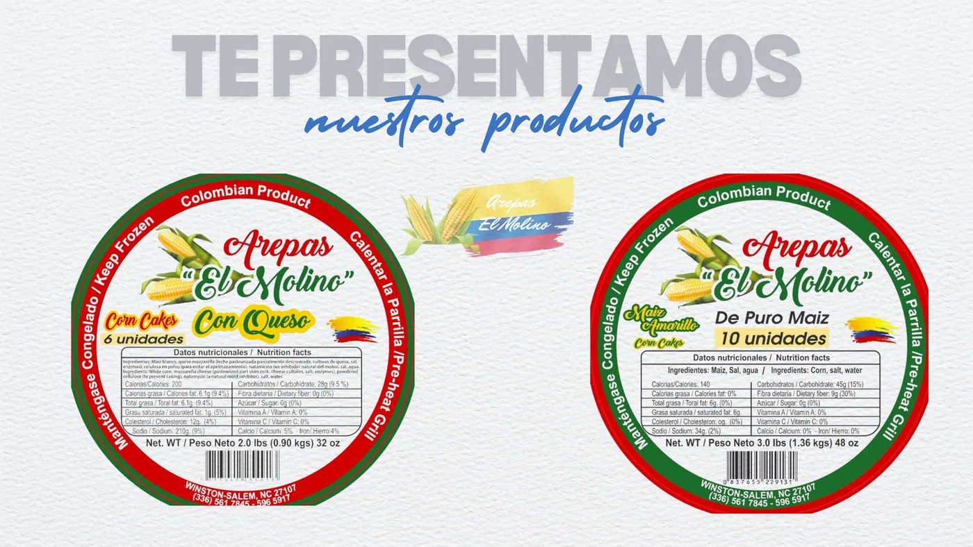 Arepas con queso y maíz amarillo